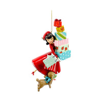 December Diamonds Retro Shopping Girl Ornament