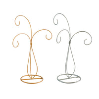 Gold & Silver 3 Arm Ornament Trees: Gold
