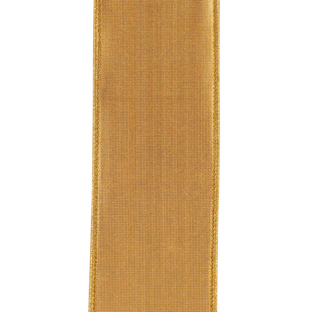 Brown & Gold Velvet Touch Deluxe Ribbon – 2.5" x 5 Yards