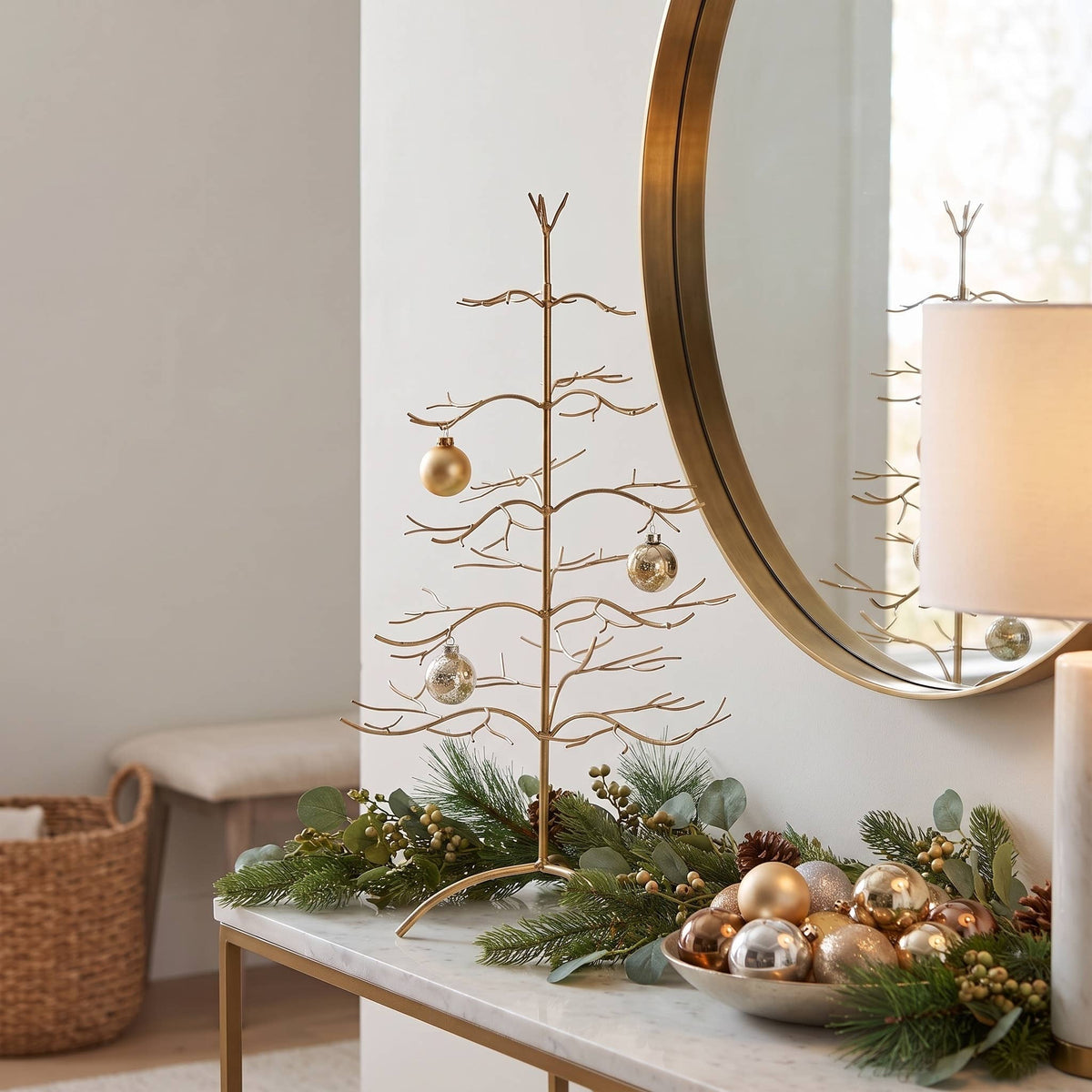 Ornament Trees: Gold / 36"