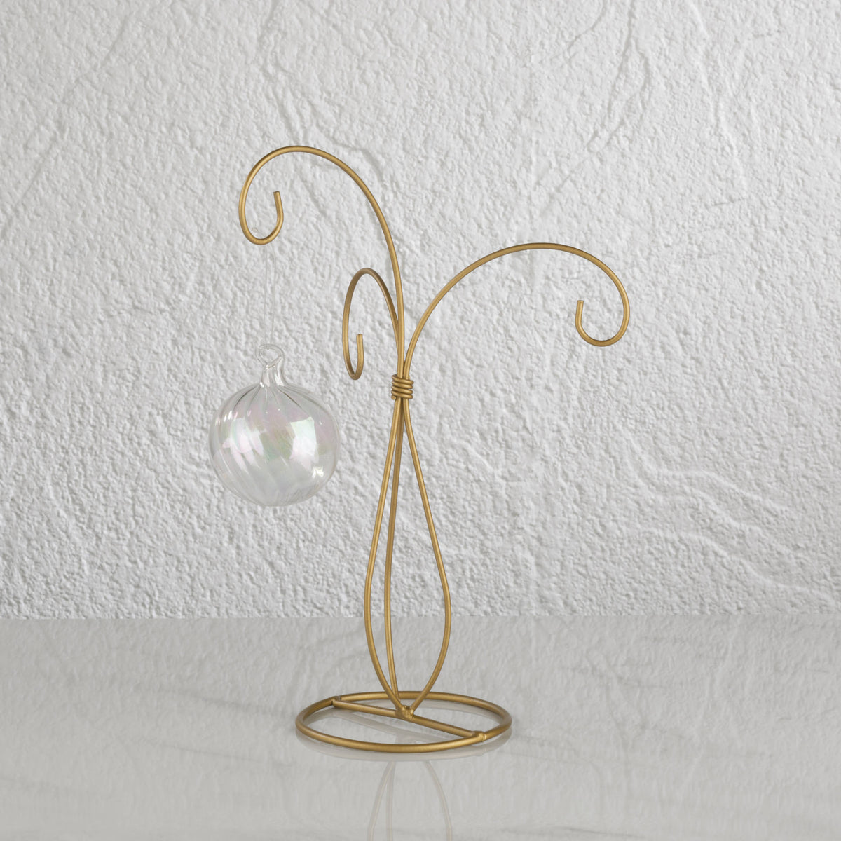 Gold & Silver 3 Arm Ornament Trees: Gold