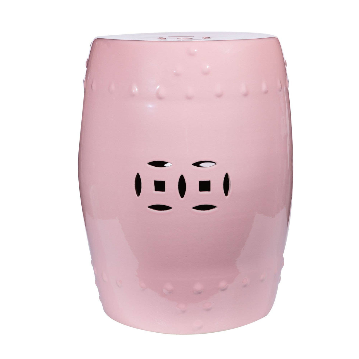 Blush Pink Garden Stool Weatherproof
