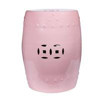 Blush Pink Garden Stool Weatherproof