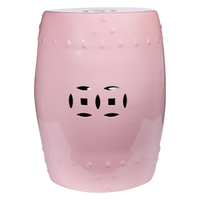 Blush Pink Garden Stool Weatherproof