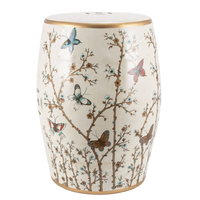 Butterfly Watrproof Garden Stool Seat Hand Painted