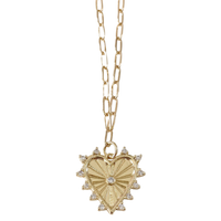 Gold Heart Gamelli Necklace Cara 