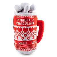 Haute Chocolate Christmas hot chocolate plush dog toy