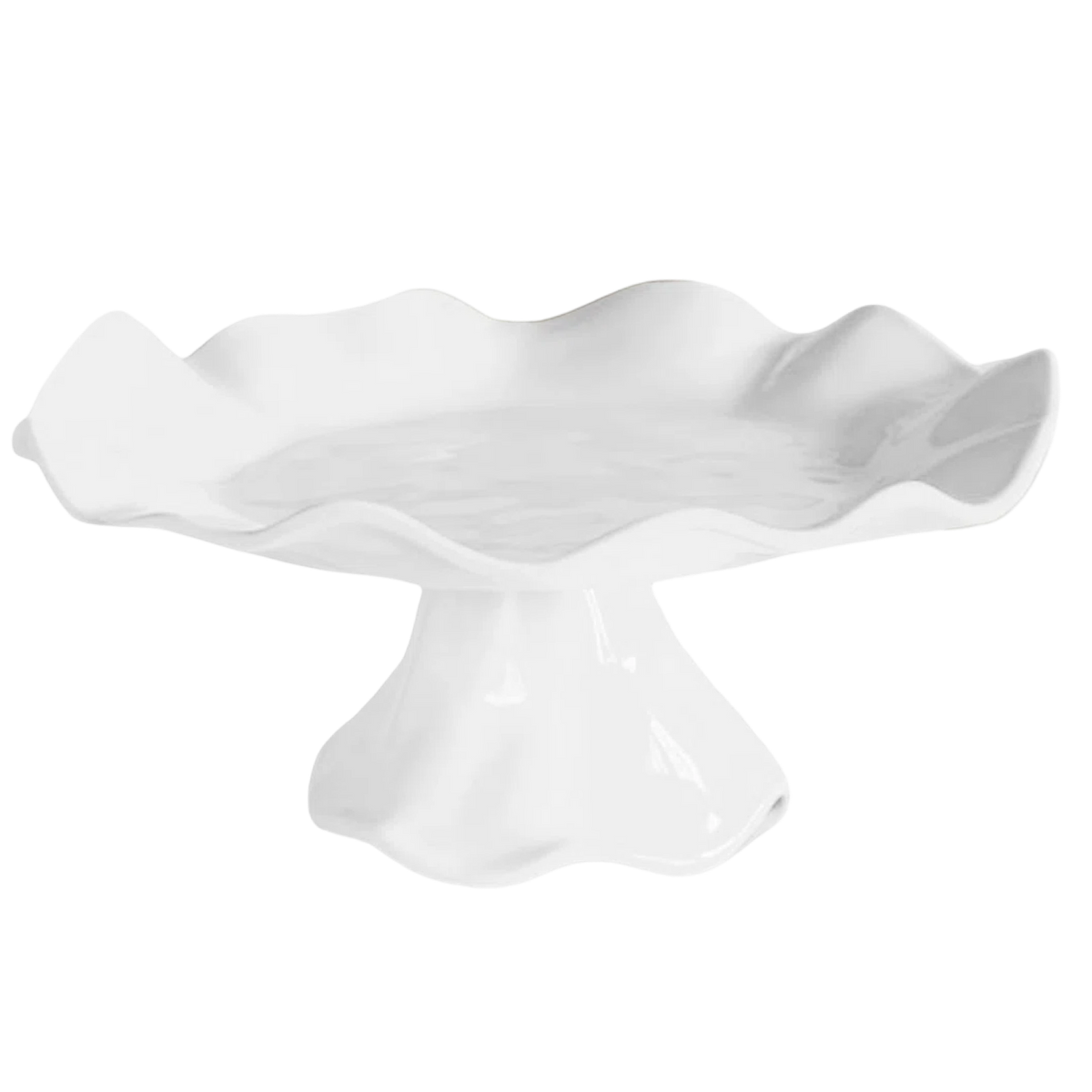 Beatriz Ball VIDA Vienna White Melamine Pedestal Cake Plate