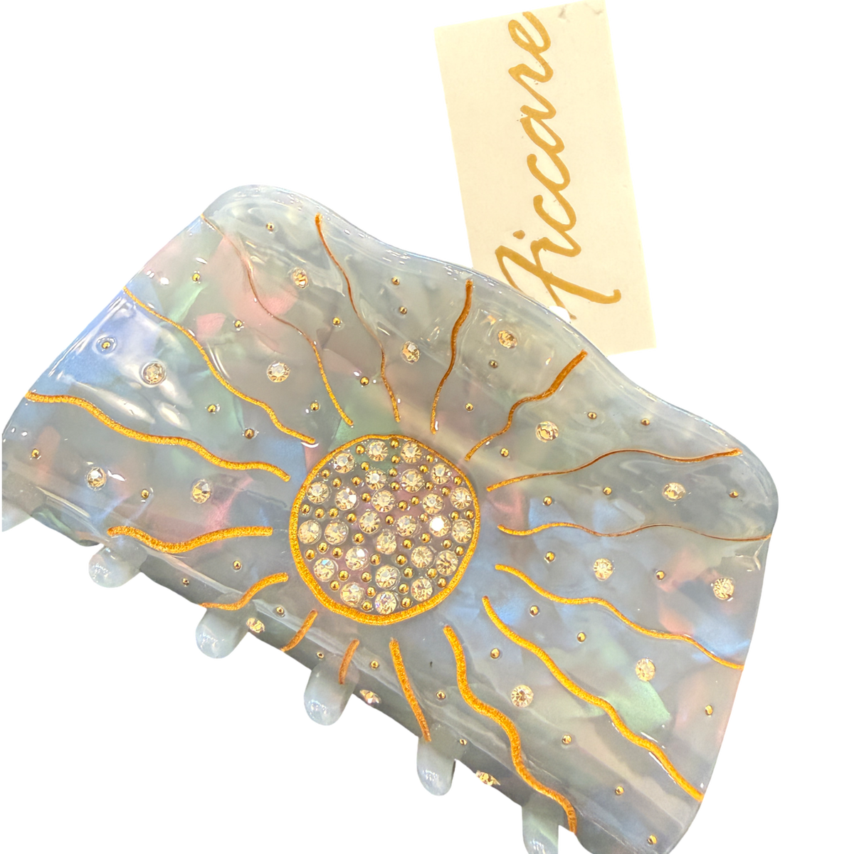 Ficcare Sunny Sparkly Jaw Hair Clip | Faded Blue