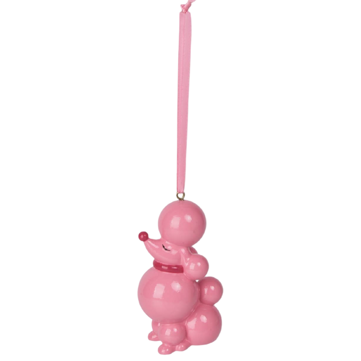 December Diamonds Bright Pink Poodle Ornament