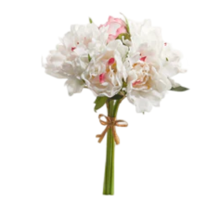 raz imports real touch peony bundles floral faux flowers spring white