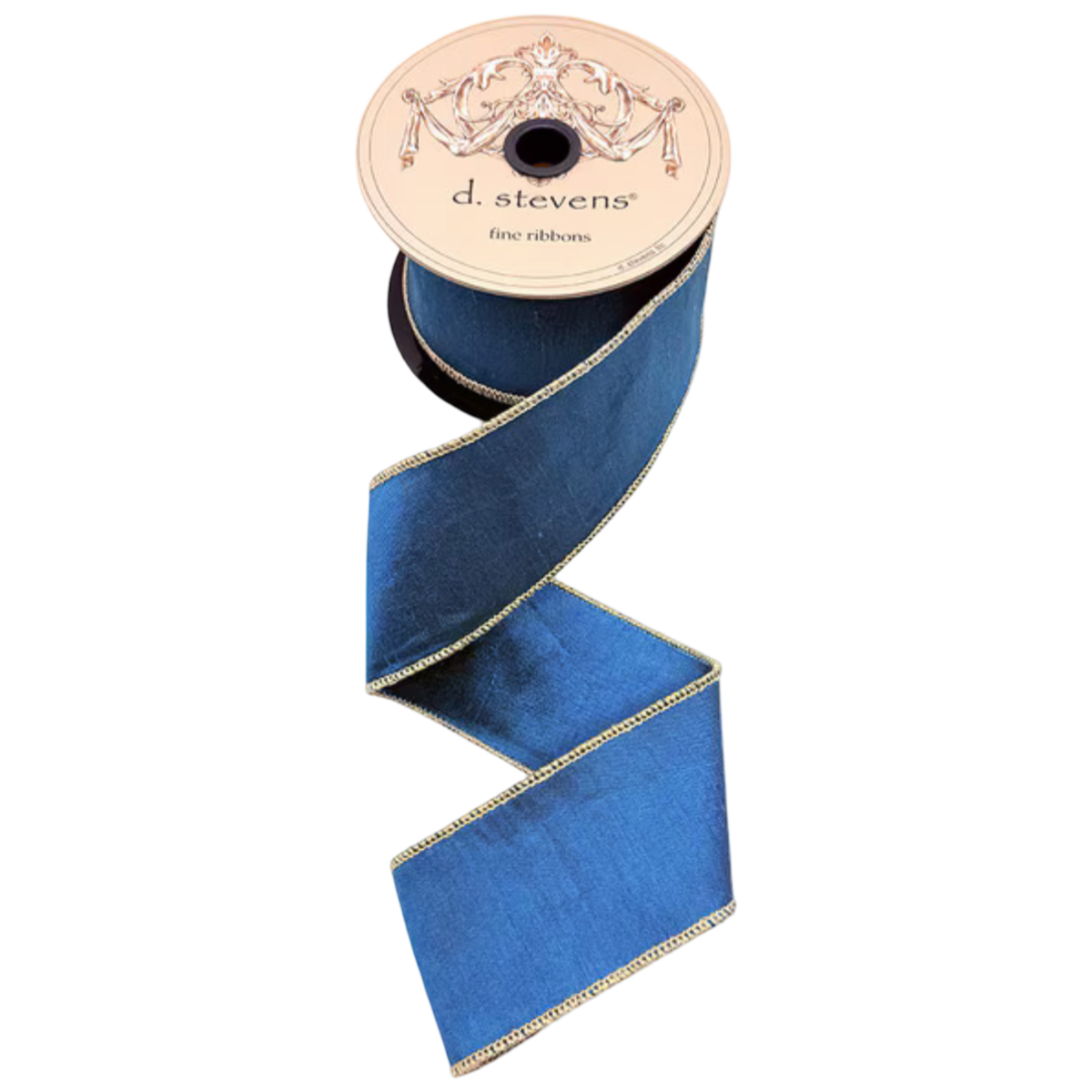 Dark Teal Dupioni Wired Ribbon | 2.5" Wide