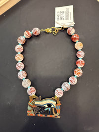 Made in the Deep South | Egyptian Eye Enamel & Agate Necklace