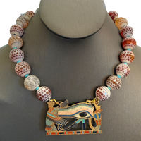 Made in the Deep South | Egyptian Eye Enamel & Agate Necklace
