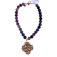 MADE IN THE DEEP SOUTH | 1960s Artist-Signed Crest & Agate Necklace