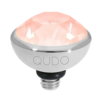 QUDO Bottone Crystal Jewelry Topper – Silver
