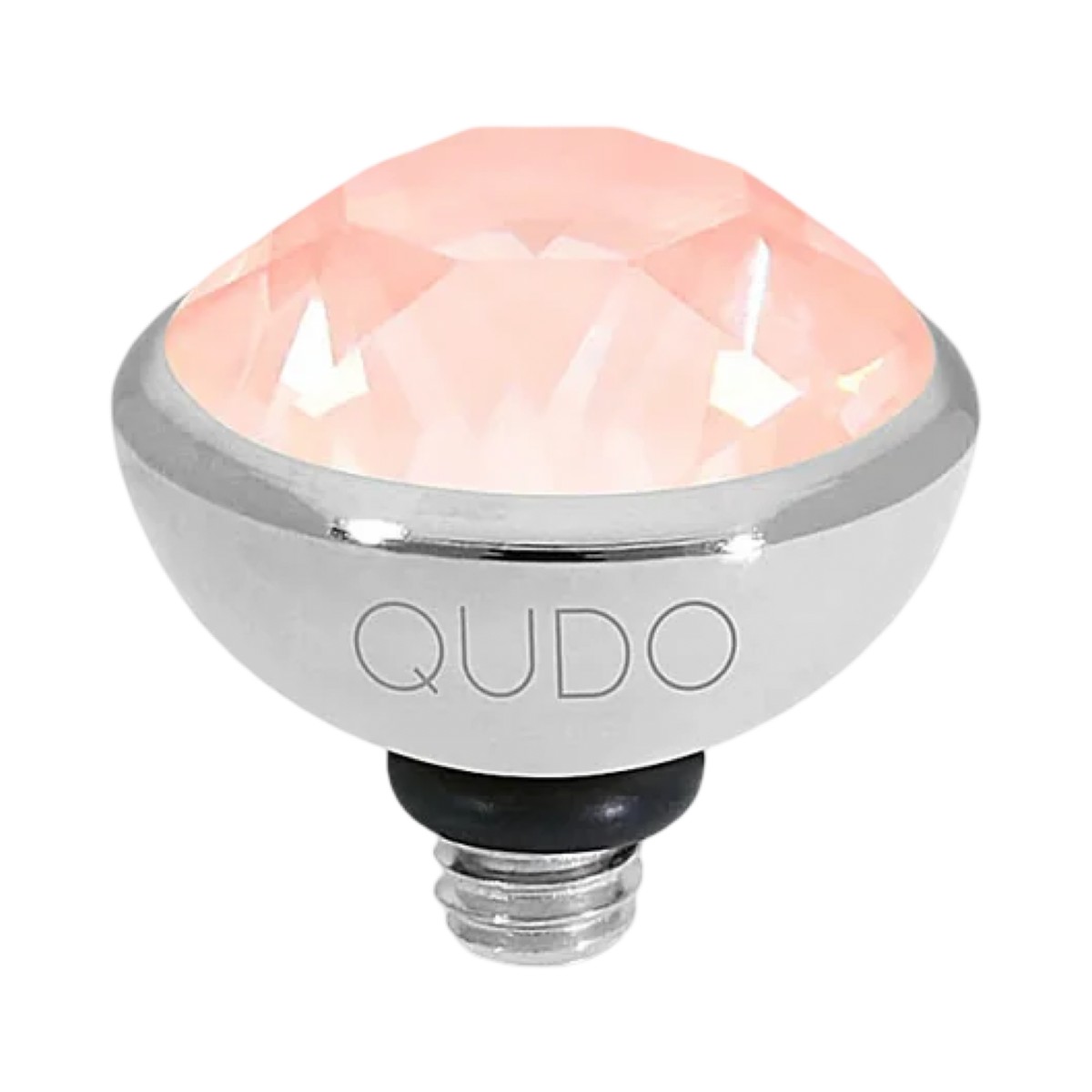 QUDO Bottone Crystal Jewelry Topper – Silver
