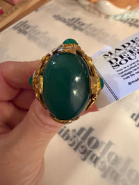 Made in the Deep South | 1960s Green Cabochon Cocktail Ring