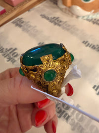 Made in the Deep South | 1960s Green Cabochon Cocktail Ring