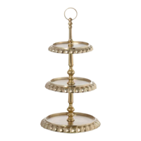 Cast Aluminum Three-Tier Server – Brushed Gold