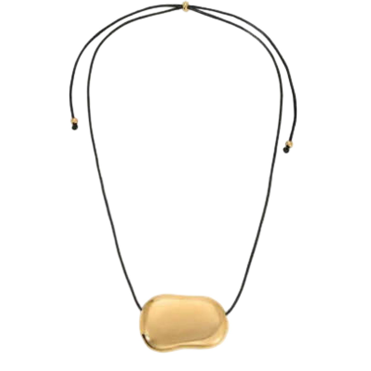 Heaven Mayhem Julia Necklace | Gold & Black Statement Cord Necklace