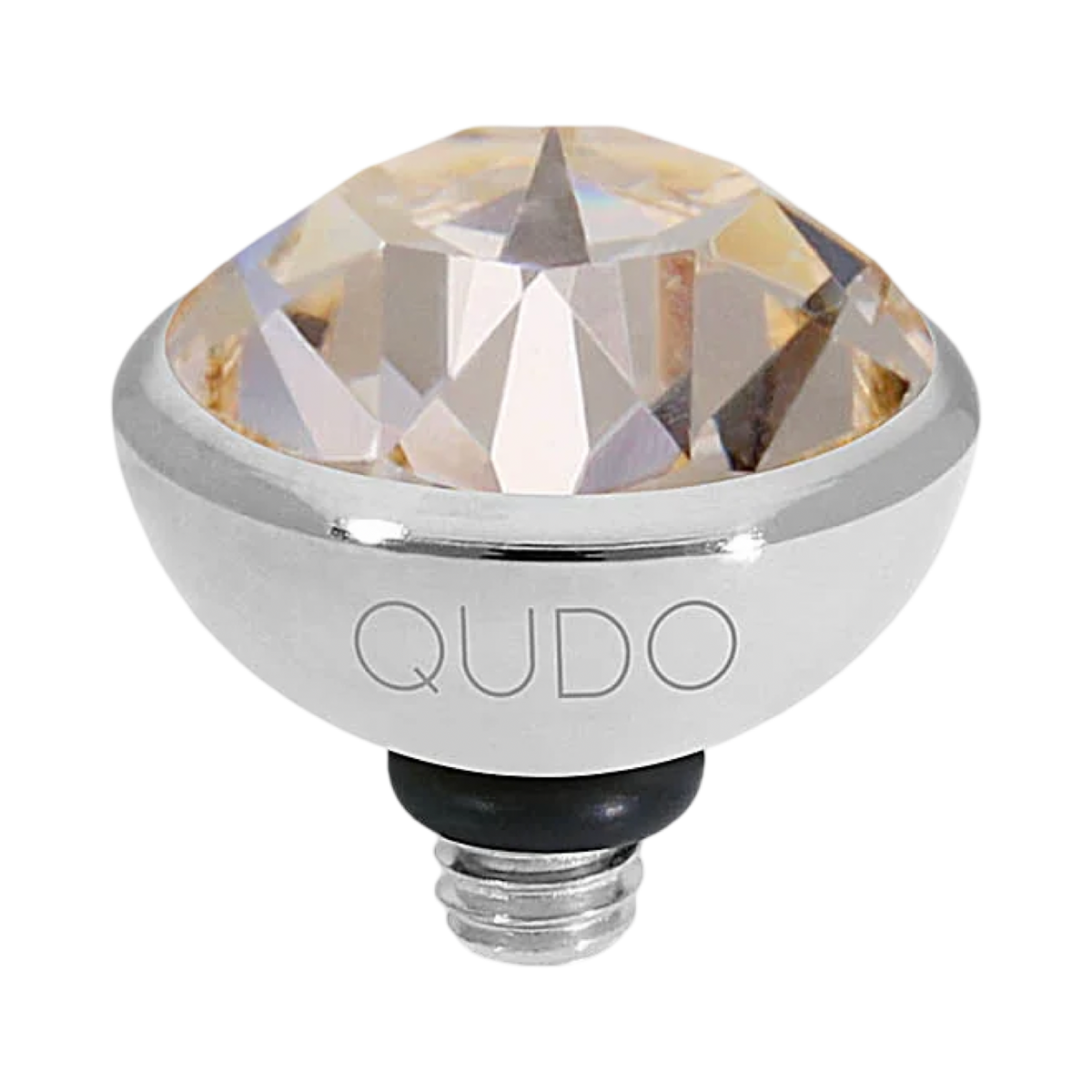 QUDO Bottone Crystal Jewelry Topper – Silver