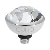 QUDO Bottone Crystal Jewelry Topper – Silver
