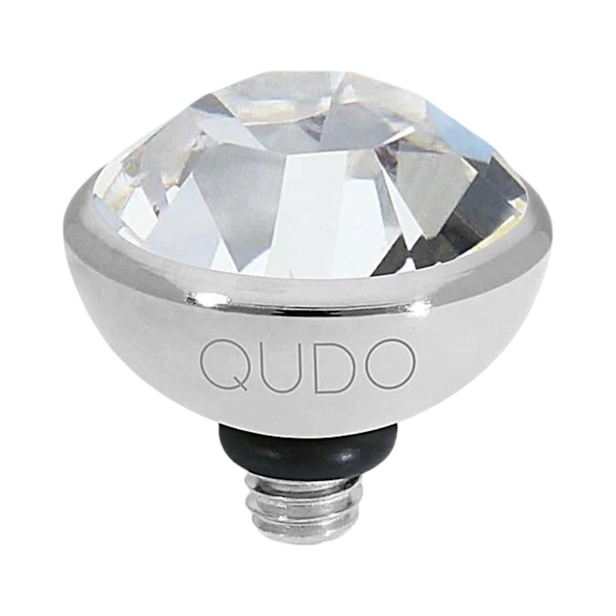QUDO Bottone Crystal Jewelry Topper – Silver