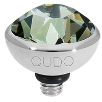QUDO Bottone Crystal Jewelry Topper – Silver