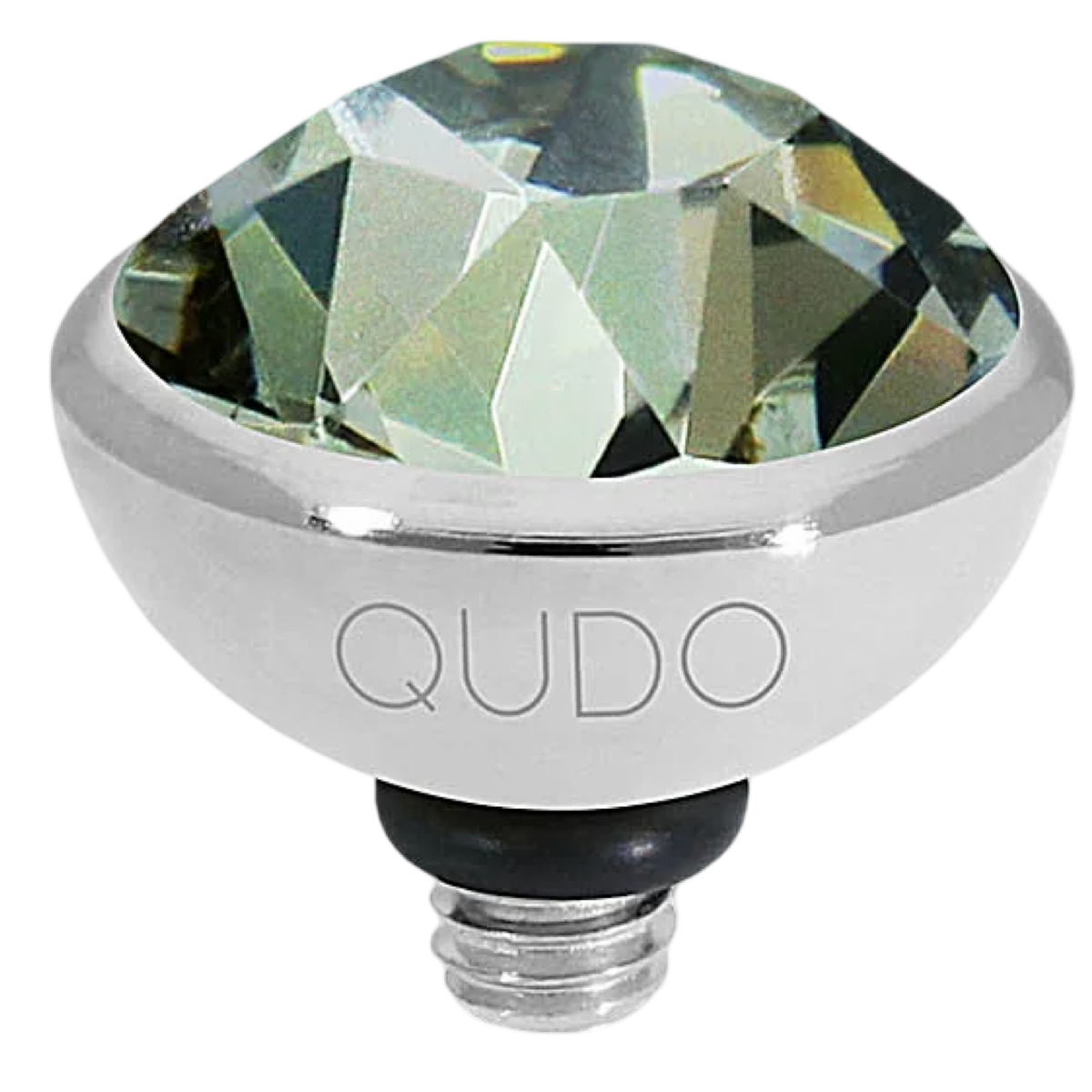 QUDO Bottone Crystal Jewelry Topper – Silver