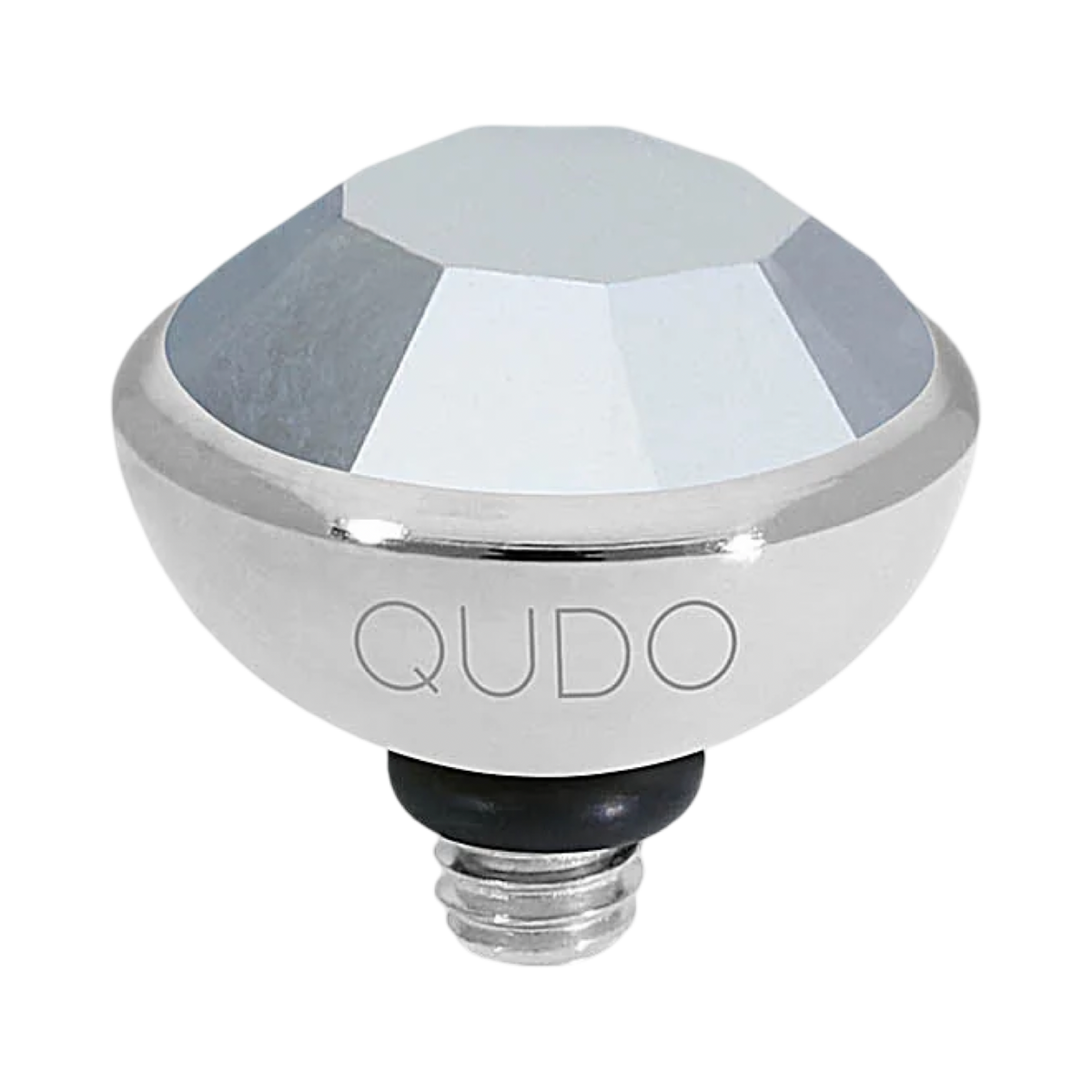 QUDO Bottone Crystal Jewelry Topper – Silver