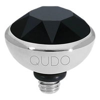 QUDO Bottone Crystal Jewelry Topper – Silver