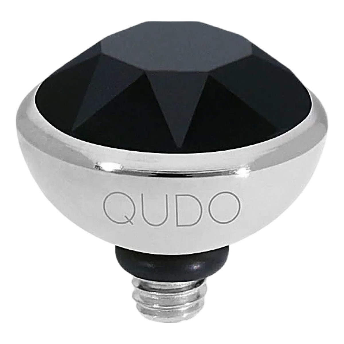 QUDO Bottone Crystal Jewelry Topper – Silver