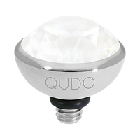 QUDO Bottone Crystal Jewelry Topper – Silver