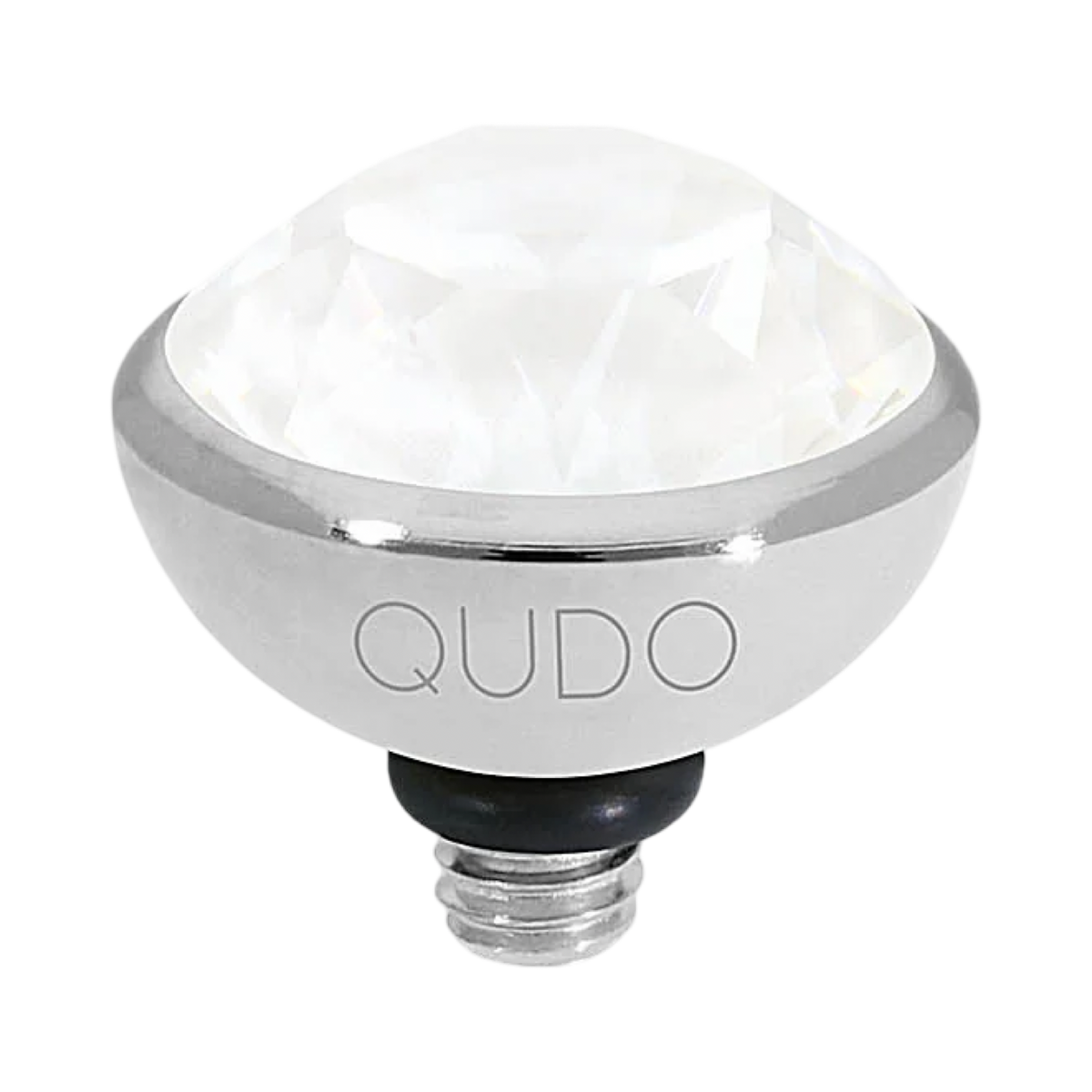 QUDO Bottone Crystal Jewelry Topper – Silver