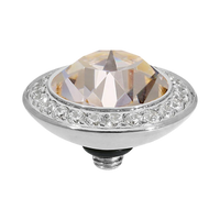 QUDO Tondo Deluxe Crystal Jewelry Topper – Silver