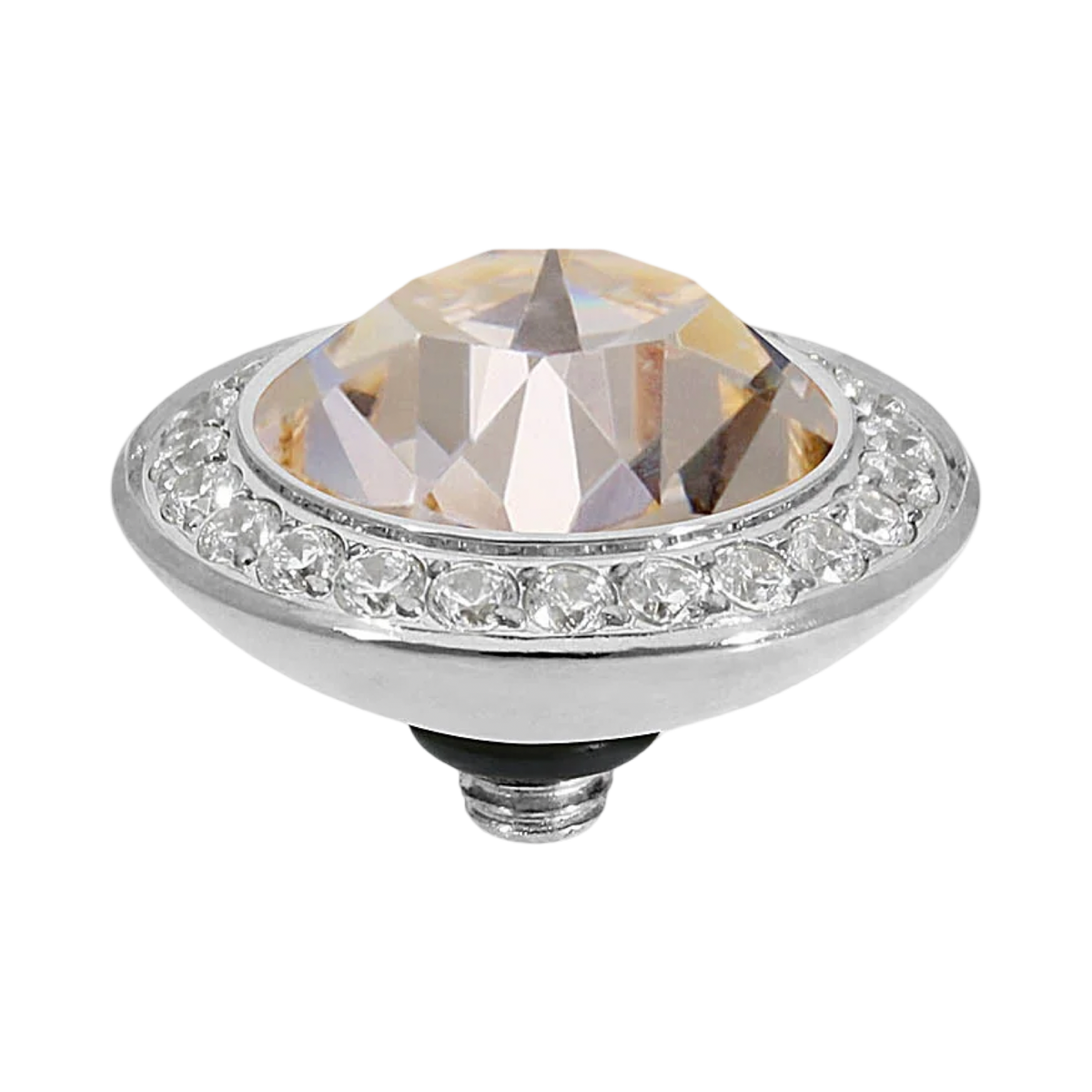 QUDO Tondo Deluxe Crystal Jewelry Topper – Silver