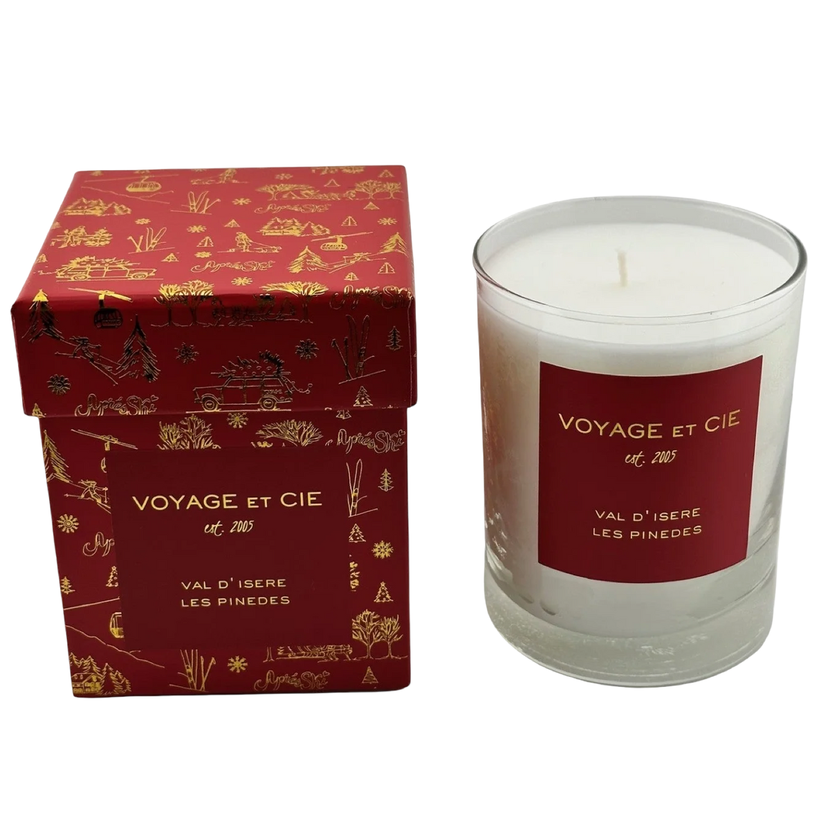 Voyage et Cie Charlevoix Noël candle in classic red holiday gift box – luxury Christmas scent