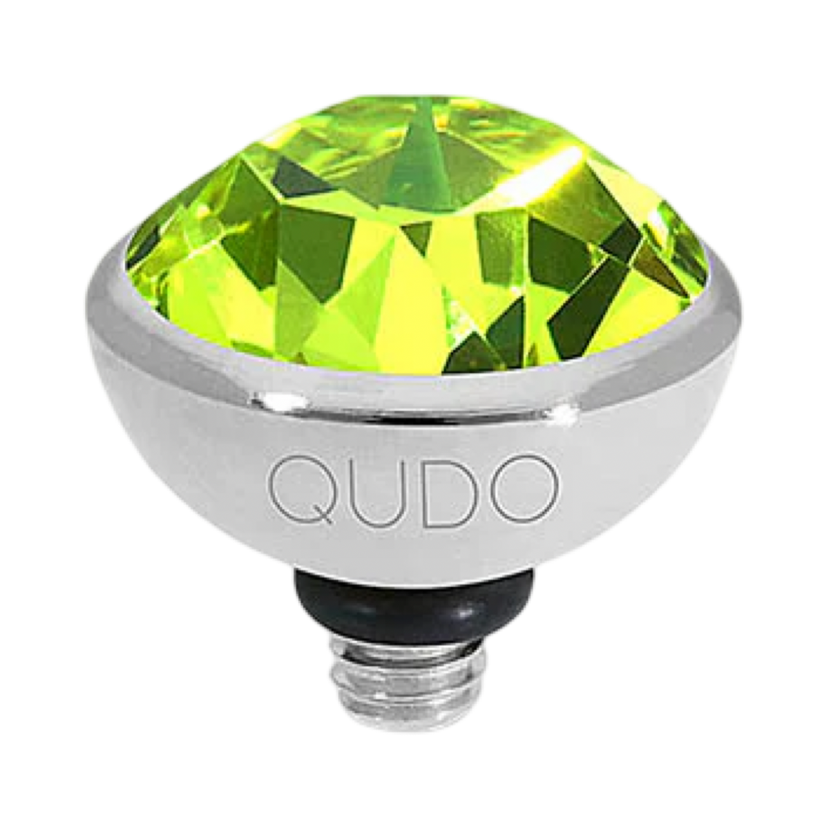 QUDO Bottone Crystal Jewelry Topper – Silver
