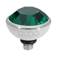 QUDO Bottone Crystal Jewelry Topper – Silver