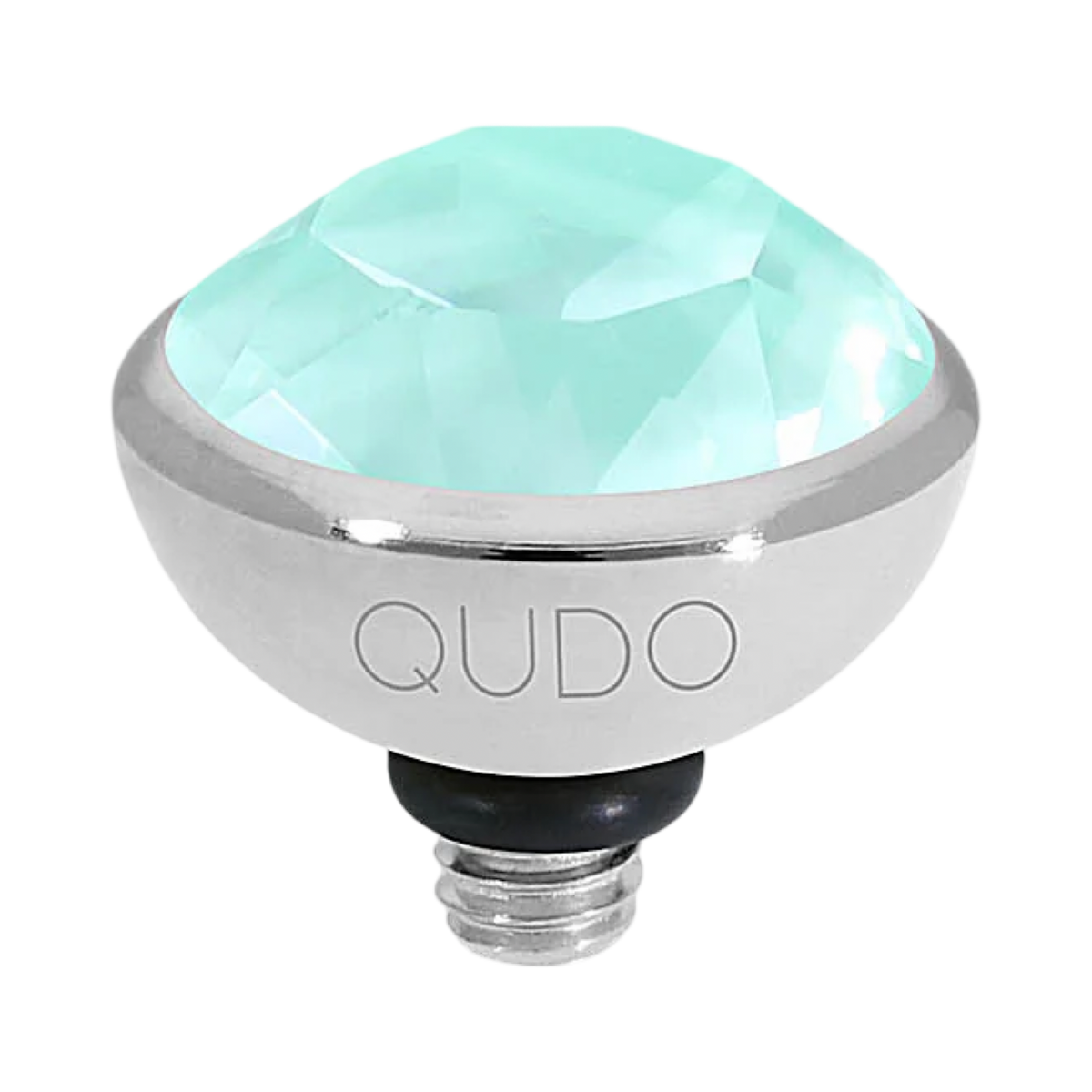 QUDO Bottone Crystal Jewelry Topper – Silver