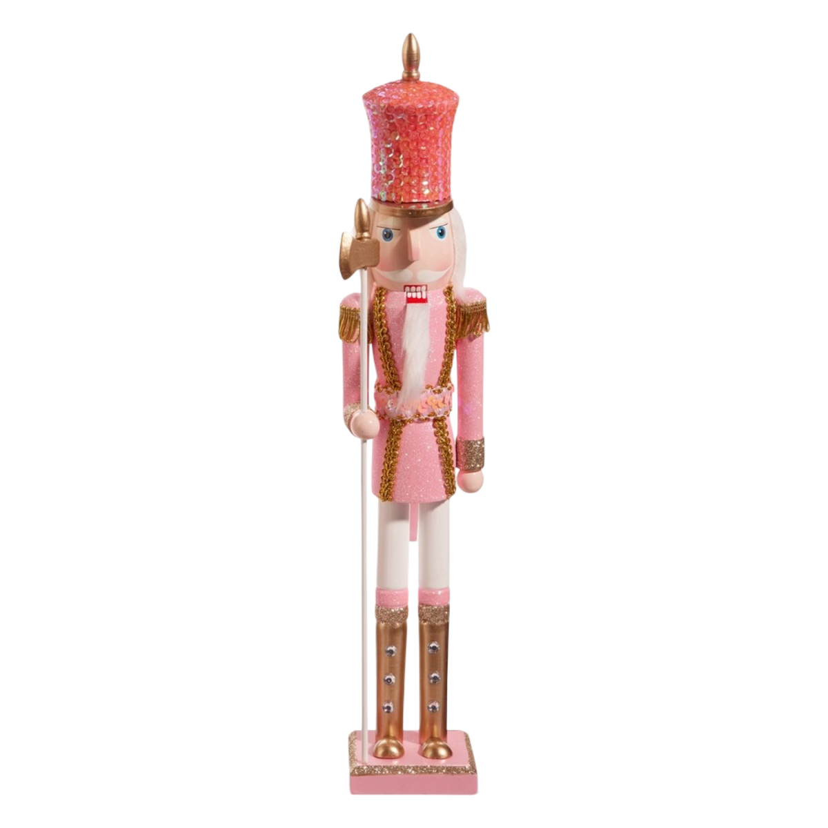 18.5” Glittered Pink Nutcracker — Hot Pink or Light Pink (Sold Separately)