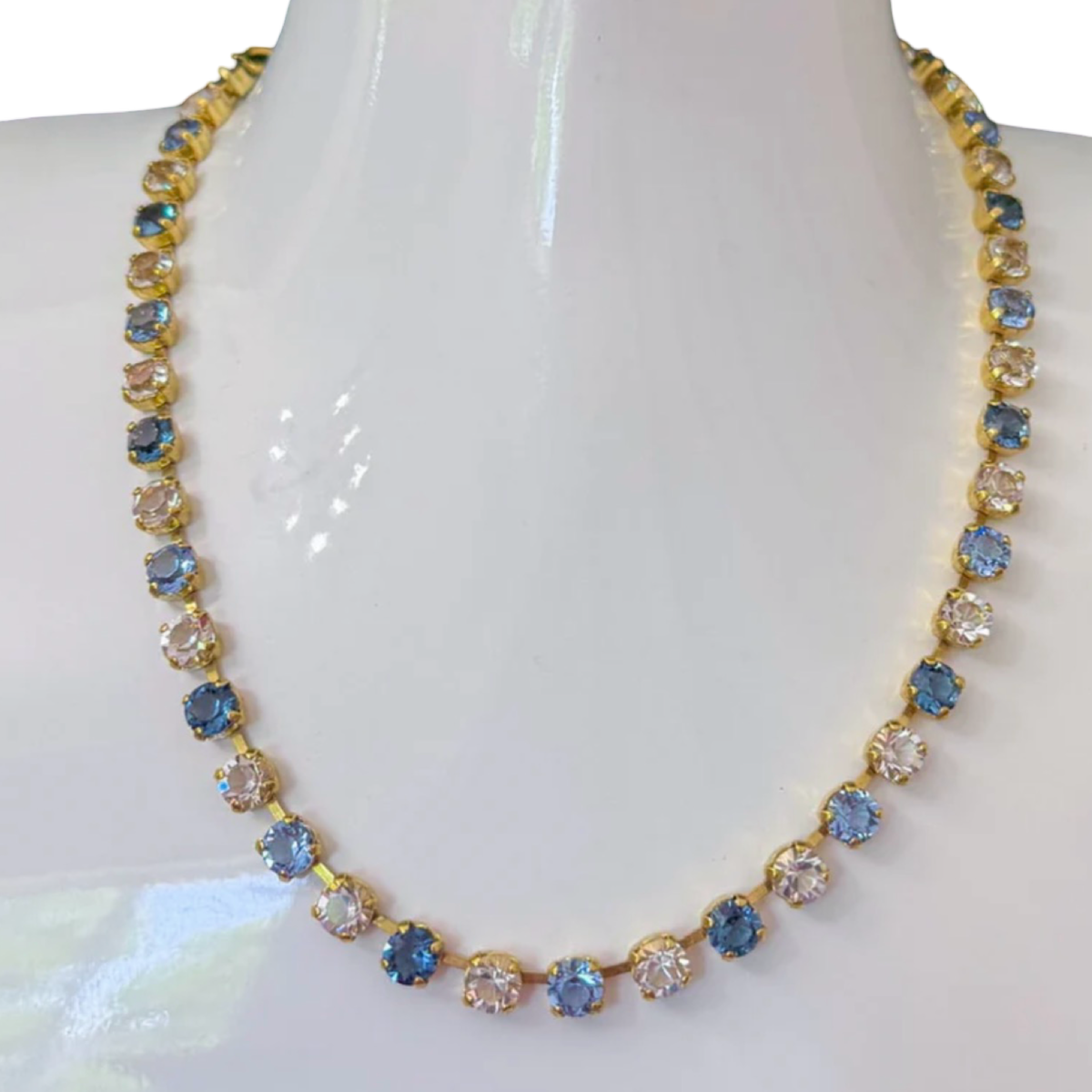 TOVA Oakland Necklace in Blue Ombré