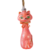 Kitschy Cody Foster Kitten Ornament Orange Peach