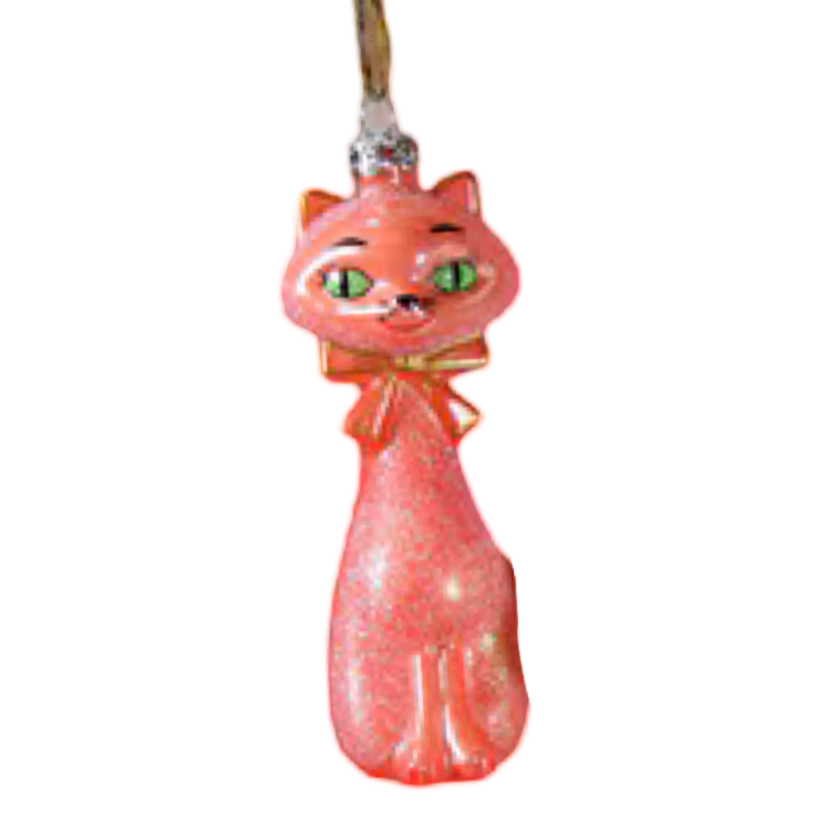 Kitschy Cody Foster Kitten Ornament Orange Peach