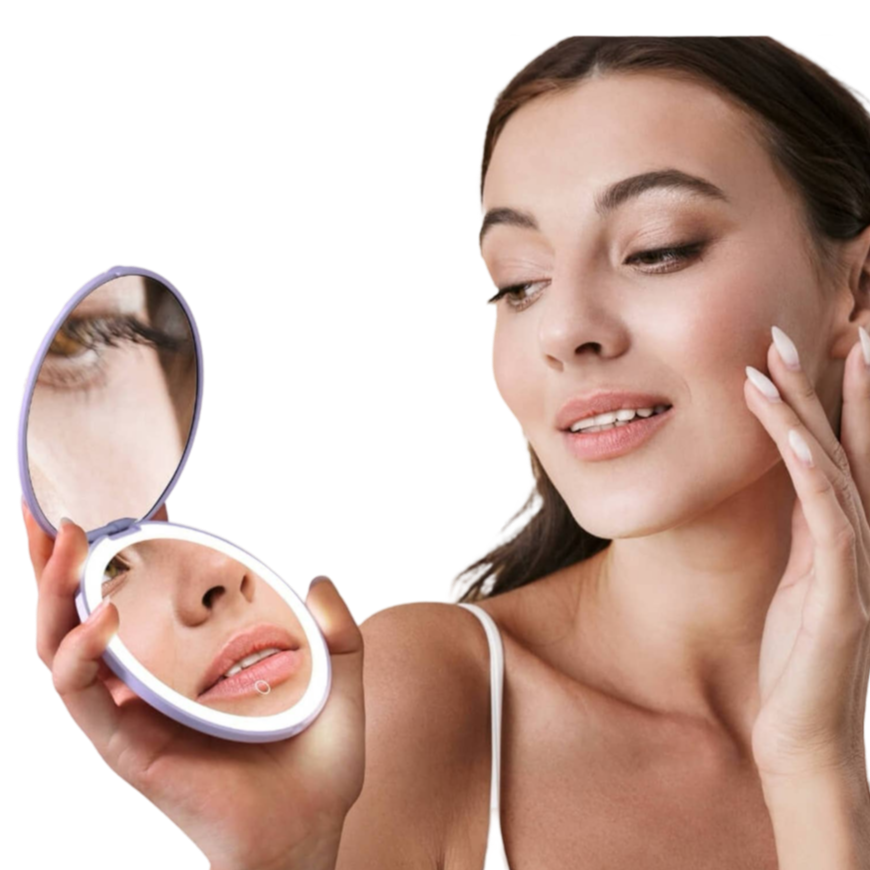 LED Compact Magnifying Mirror