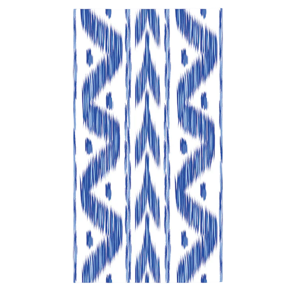 Lucy Grymes blue ikat patterned paper dinner napkins and guest towels set