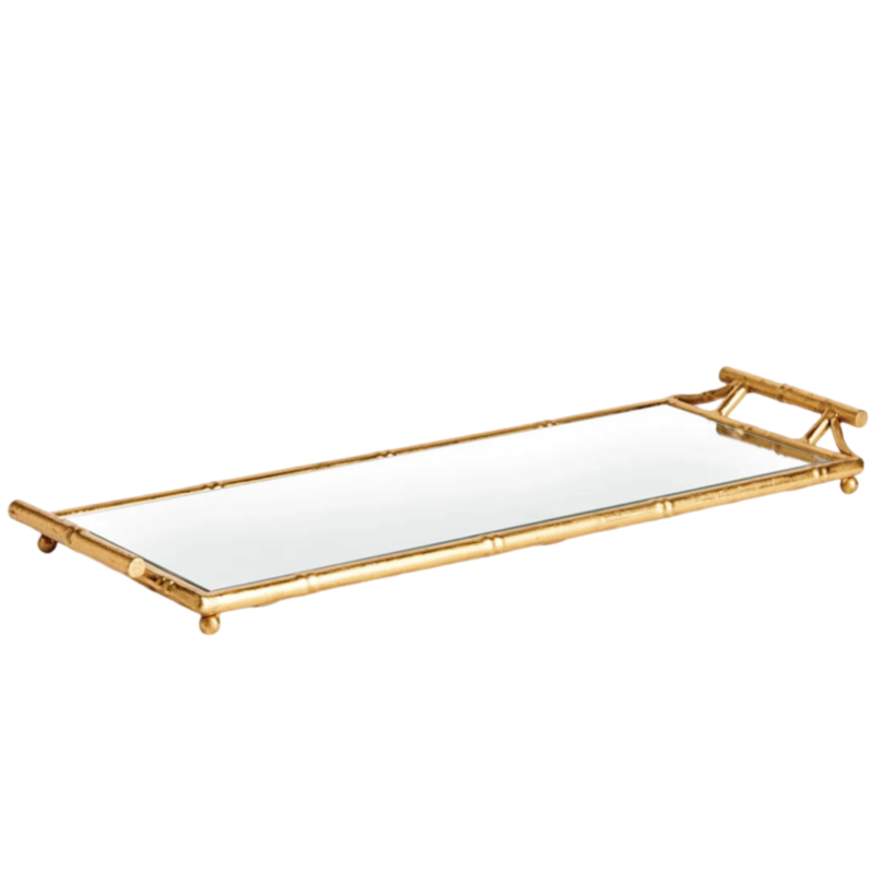 Napa Home and Garden Daphne Mirrored Tray Serving Chinoiserie Decorative Home Accent