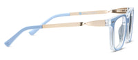 Peepers x Laura Park Sidebar +1.25 readers in Light Blue and Rosemary Stripe Lavender