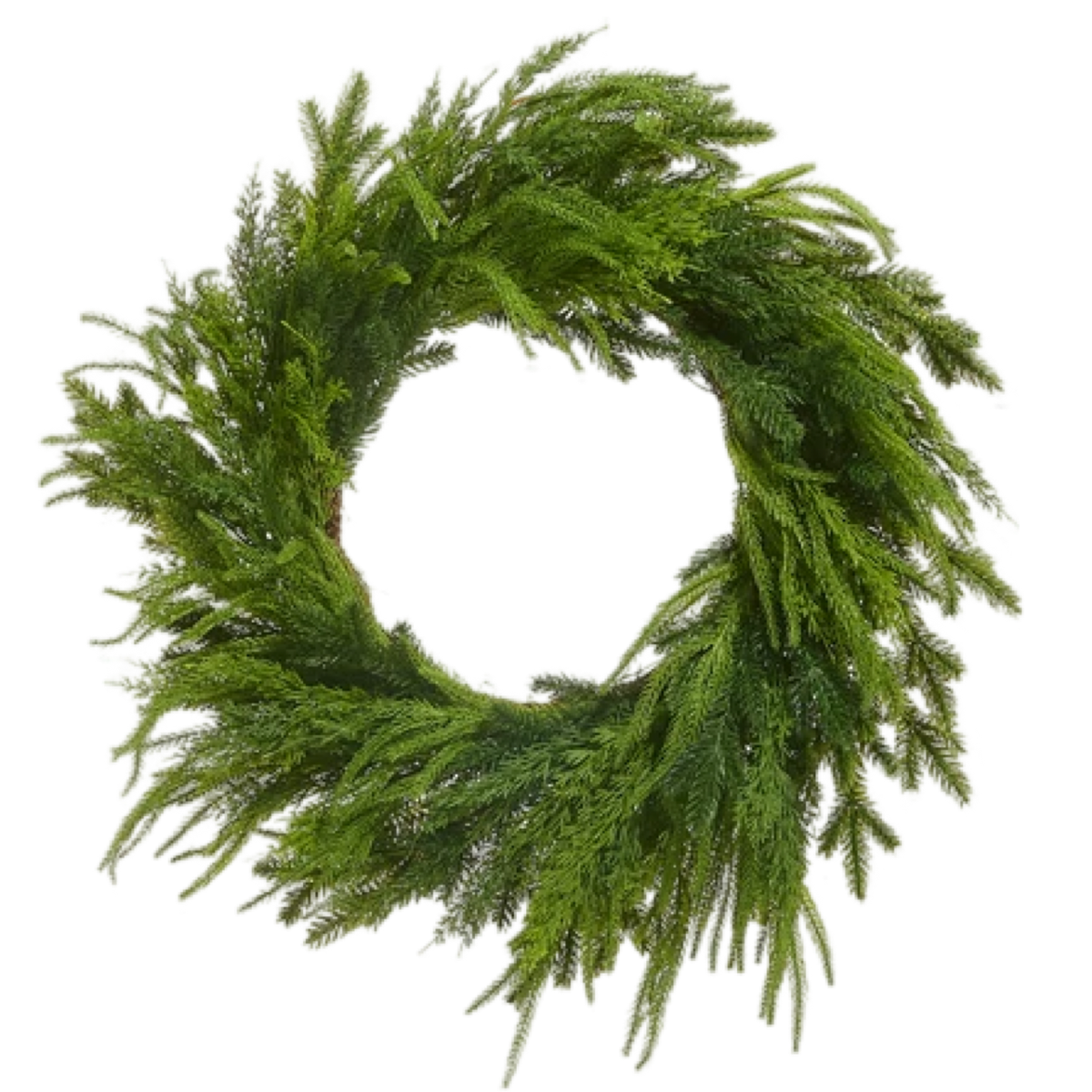 RAZ Imports 28 inch mixed cedar artificial Christmas wreath with lush green evergreen foliage